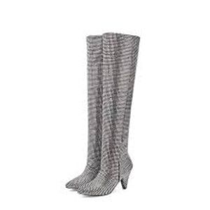 Over The Knee Rhinestone Boots